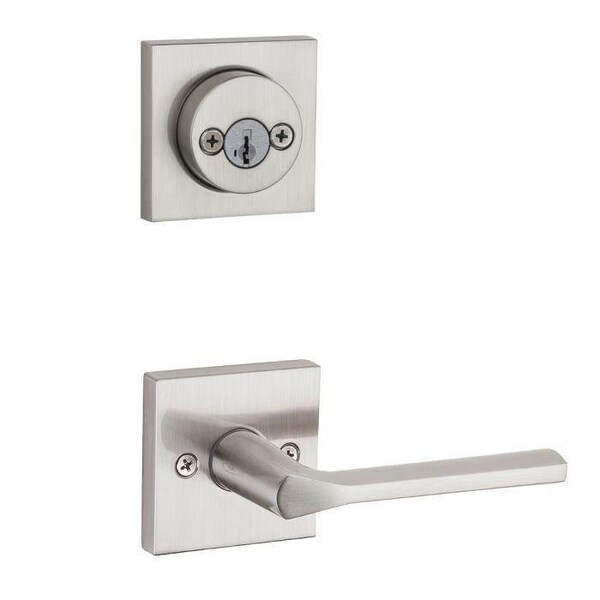 Kwikset Lisbon Lever Interior Double Cylinder Handleset Trim 967LSL-SQT-15-SMT - main